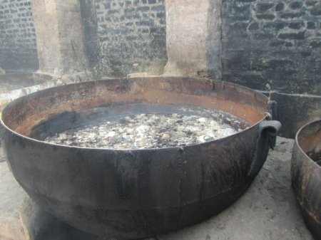 Подпольная фабрика по добыче жира в Пакистане