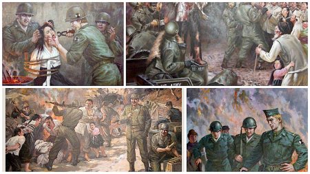 Корейские картины о военных преступлениях американского империализма 2