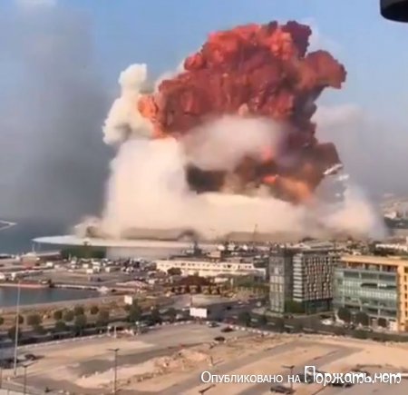 Момент адского взрыва в Бейруте
